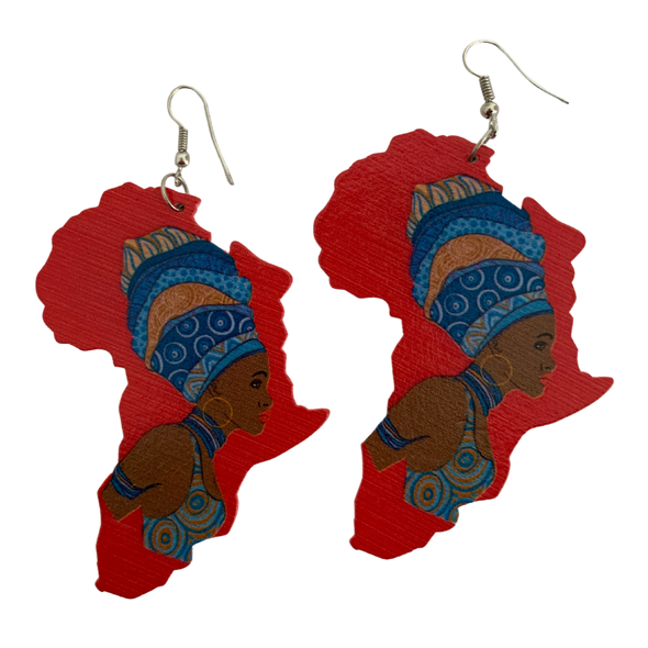 Africa Map Earrings