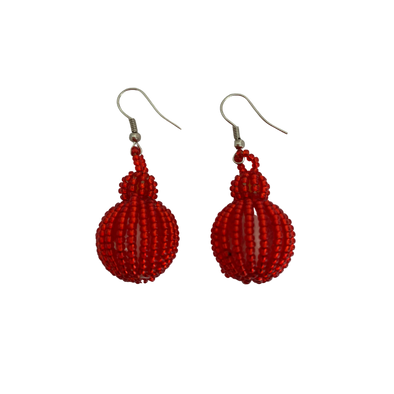 Zulu ball shaped earrings