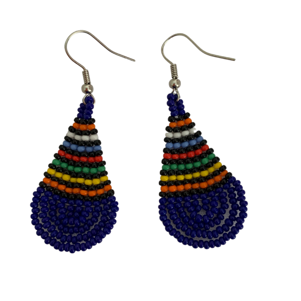 Wing Shaped Hand Beaded Earrings