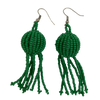 Frilled balled African beaded earrings