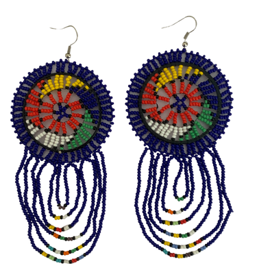 Zulu Dangling Beaded Earrings