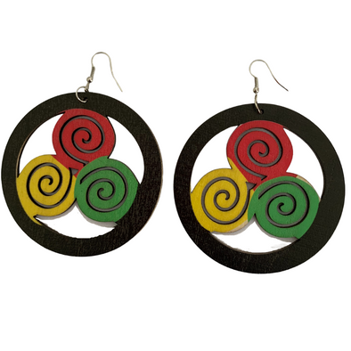 Multi Colored Round Earrings