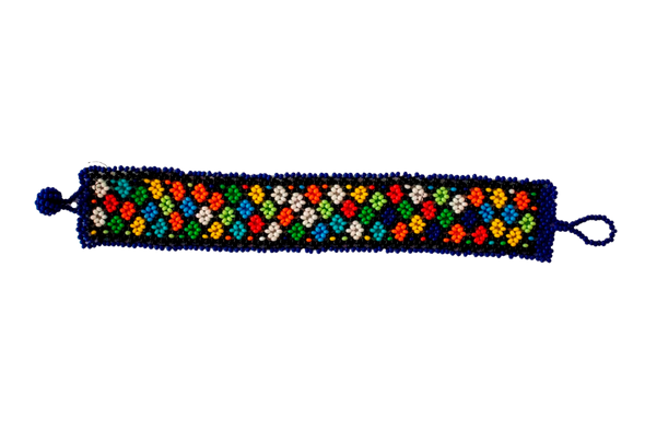 Multicolored African beaded bracelet