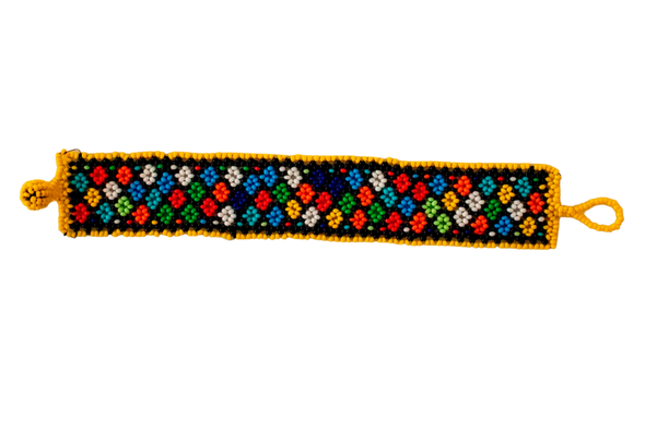 Multicolored African beaded bracelet