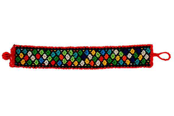 Multicolored African beaded bracelet