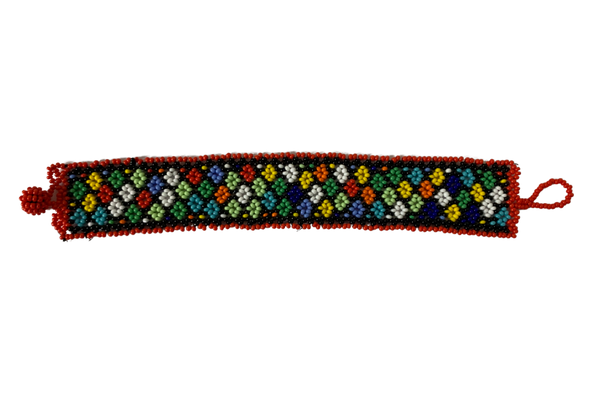 Multicolored African beaded bracelet