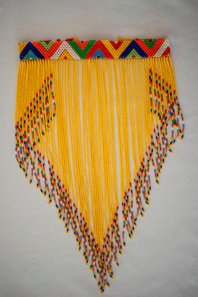 Long Frilled Zulu Hand Beaded Necklace