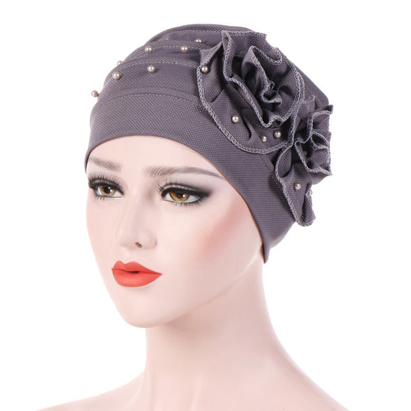 Turban Cap. Printed Cotton Headscarf