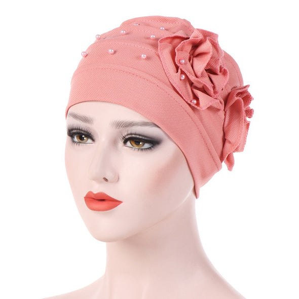 Turban Cap. Printed Cotton Headscarf