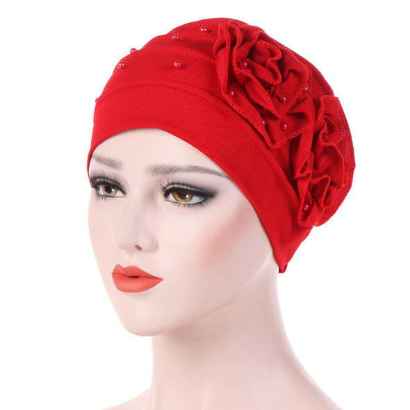 Turban Cap. Printed Cotton Headscarf