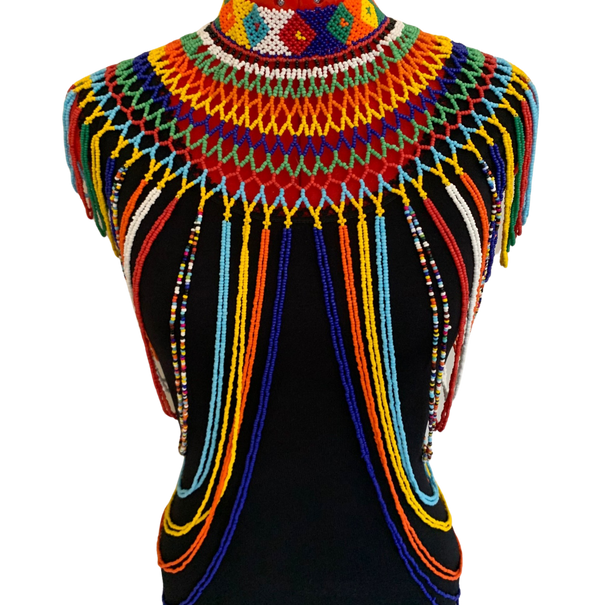 African Beaded Shawl Necklaces