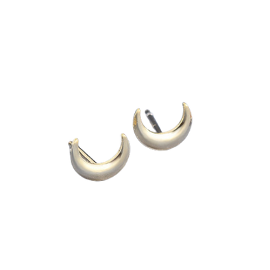 925 Sterling Silver Stud Earrings  , Moon Design.