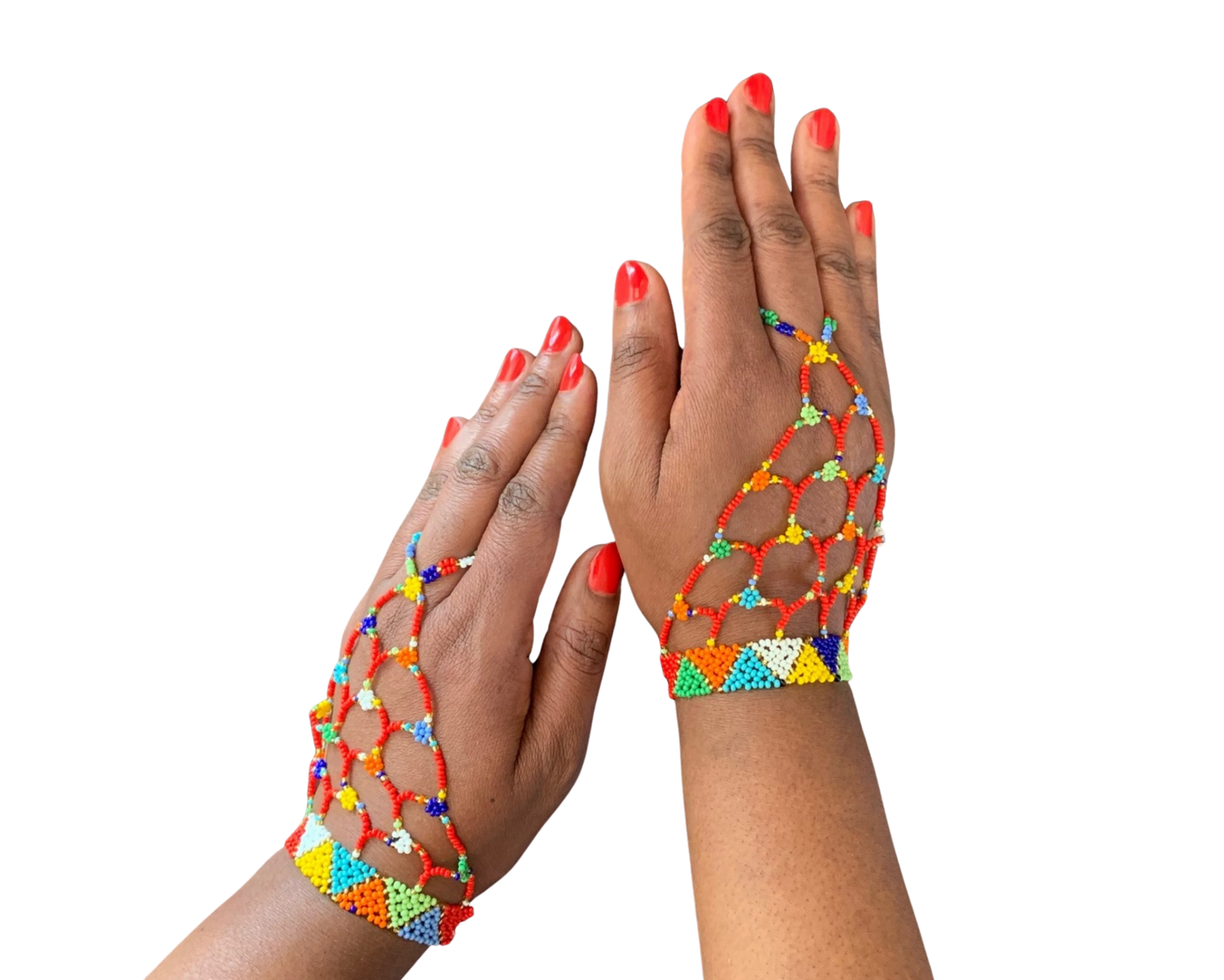 Beaded Zulu Bracelet Ring Red Lion Fashion Accessories